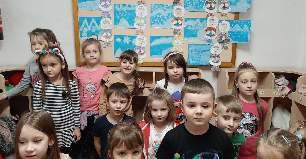 W krainie śniegu i lodu - malowanie farbami